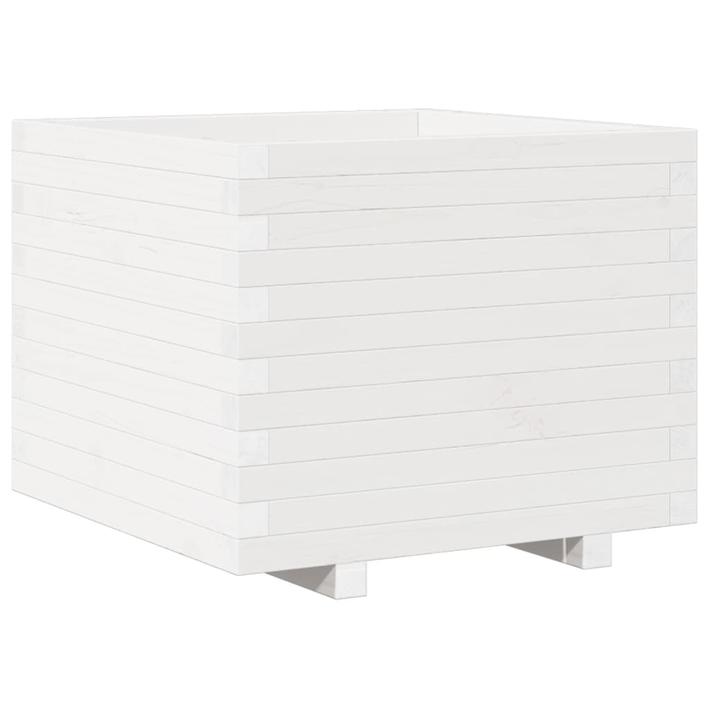 Odlingslåda Vit 60X60X49,5 Cm Massiv Furu