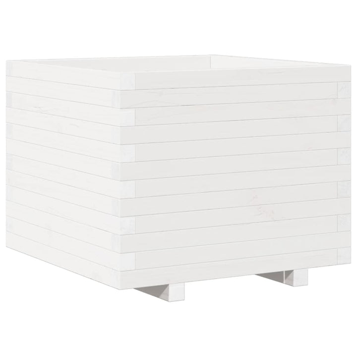 Odlingslåda Vit 60X60X49,5 Cm Massiv Furu