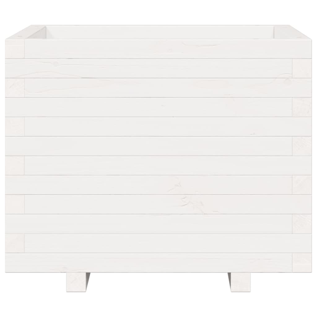 Odlingslåda Vit 60X60X49,5 Cm Massiv Furu