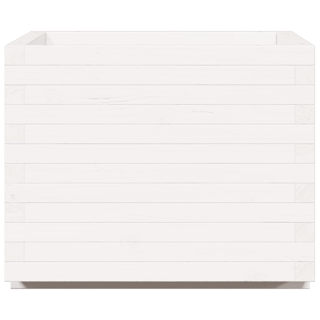 Odlingslåda Vit 60X60X49,5 Cm Massiv Furu