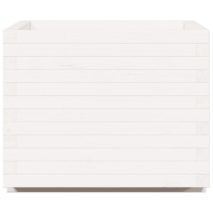Odlingslåda Vit 60X60X49,5 Cm Massiv Furu