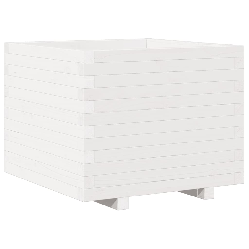 Odlingslåda Vit 60X60X49,5 Cm Massiv Furu