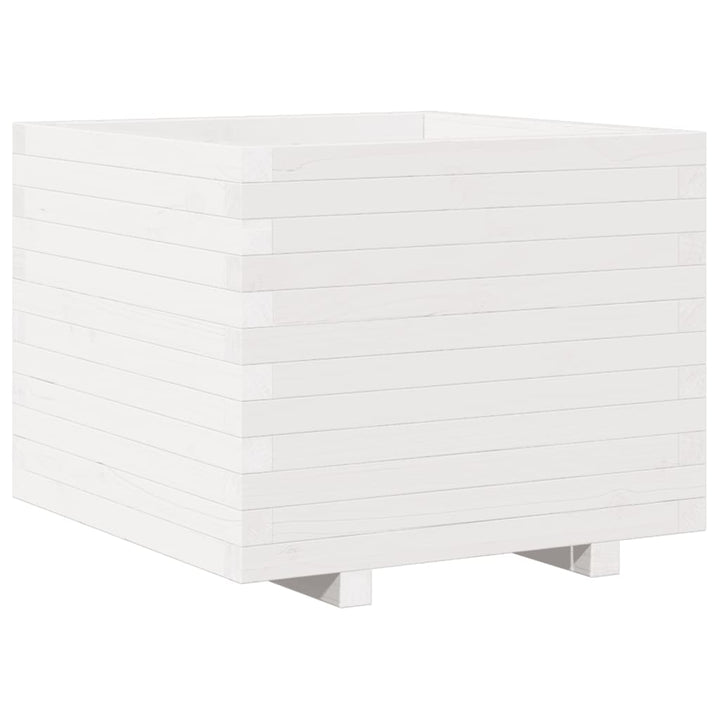 Odlingslåda Vit 60X60X49,5 Cm Massiv Furu
