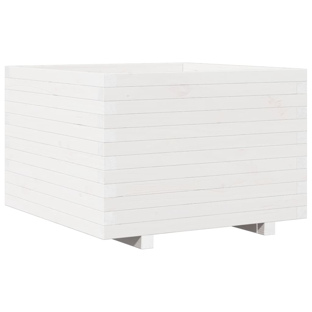 Odlingslåda Vit 70X70X49,5 Cm Massiv Furu
