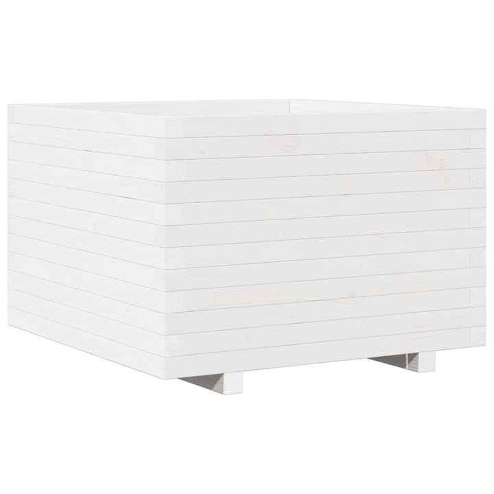 Odlingslåda Vit 70X70X49,5 Cm Massiv Furu