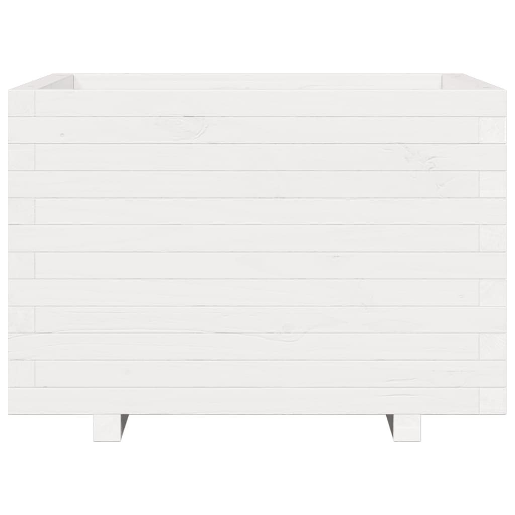 Odlingslåda Vit 70X70X49,5 Cm Massiv Furu