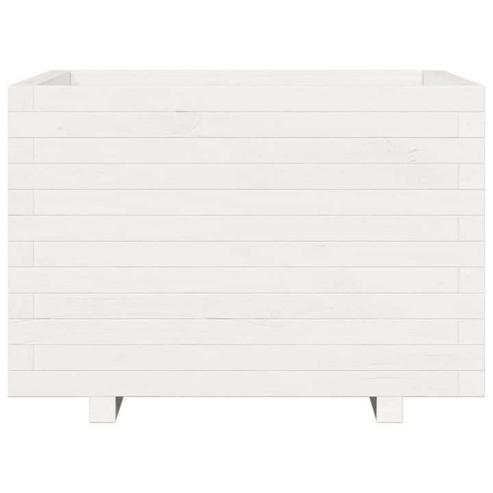 Odlingslåda Vit 70X70X49,5 Cm Massiv Furu