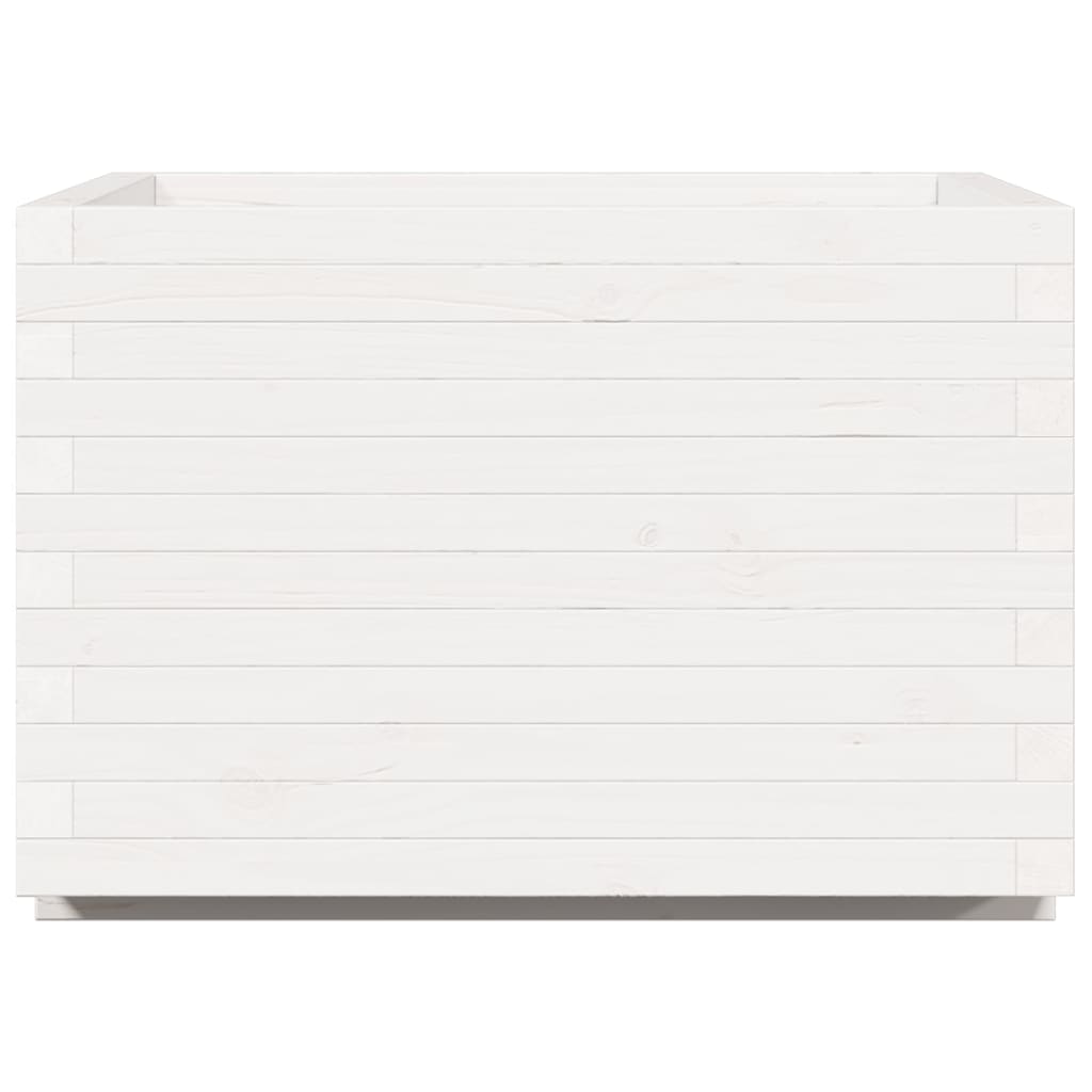 Odlingslåda Vit 70X70X49,5 Cm Massiv Furu