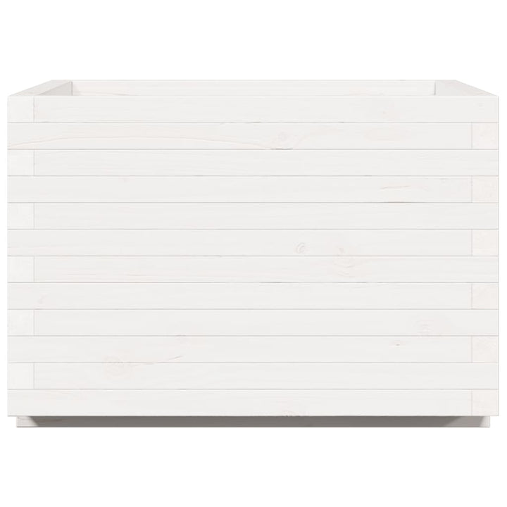 Odlingslåda Vit 70X70X49,5 Cm Massiv Furu