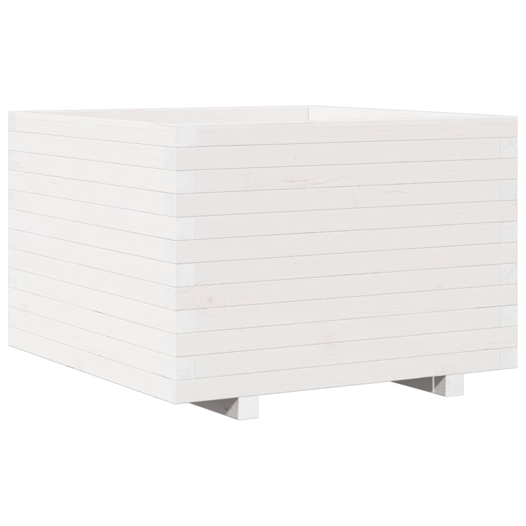 Odlingslåda Vit 70X70X49,5 Cm Massiv Furu