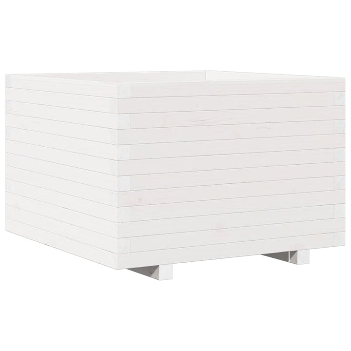Odlingslåda Vit 70X70X49,5 Cm Massiv Furu