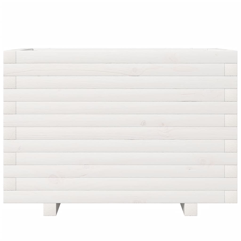 Odlingslåda Vit 70X40X49,5 Cm Massiv Furu