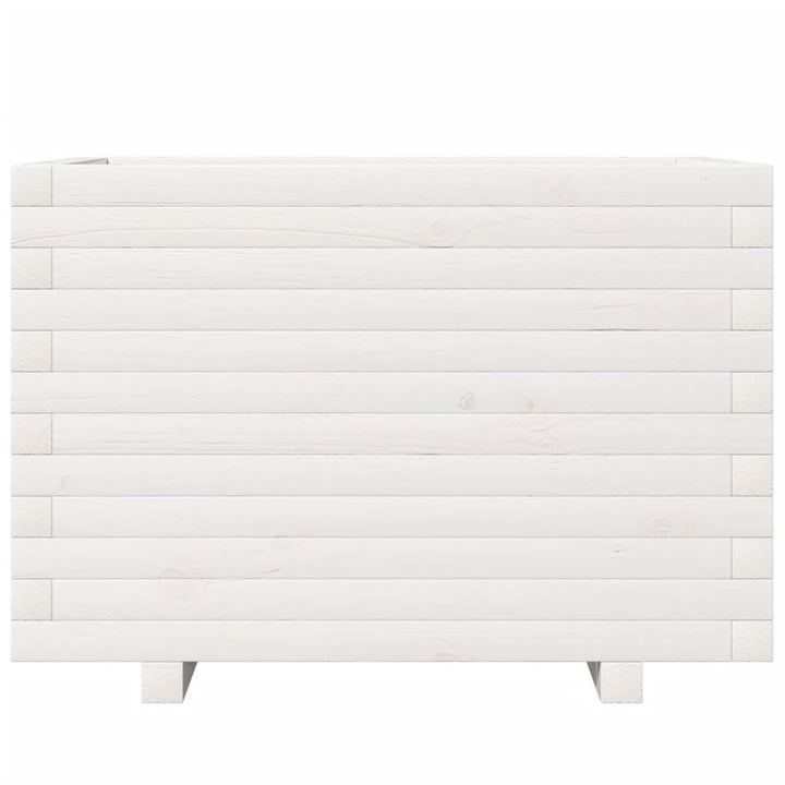 Odlingslåda Vit 70X40X49,5 Cm Massiv Furu