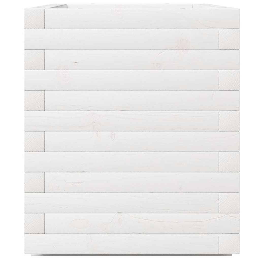 Odlingslåda Vit 70X40X49,5 Cm Massiv Furu