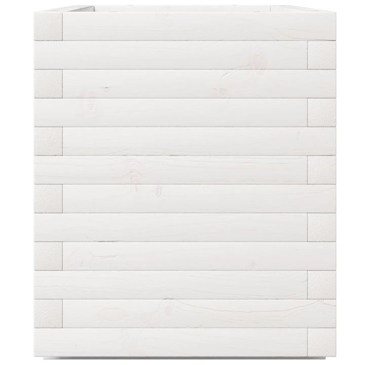 Odlingslåda Vit 70X40X49,5 Cm Massiv Furu