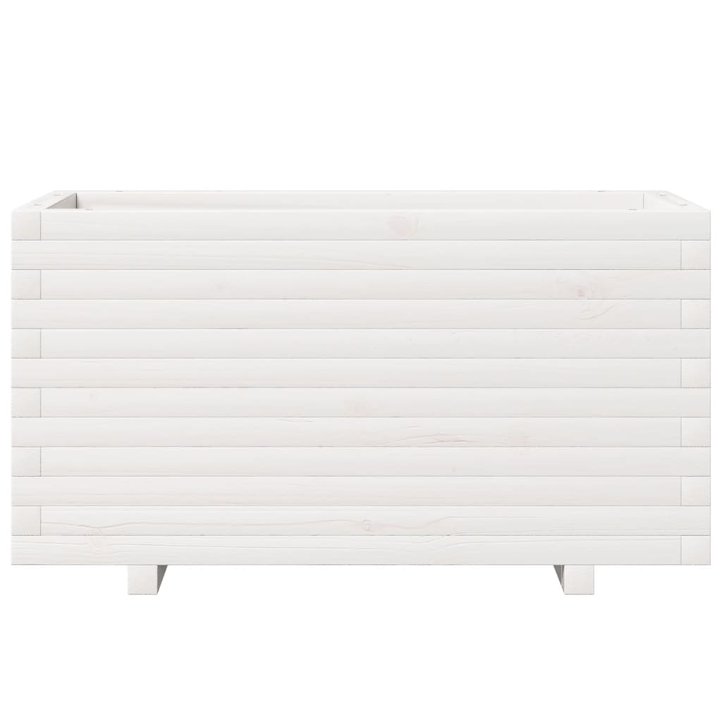 Odlingslåda Vit 90X40X49,5 Cm Massiv Furu