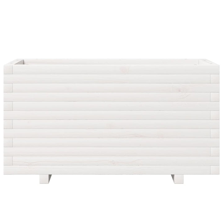 Odlingslåda Vit 90X40X49,5 Cm Massiv Furu