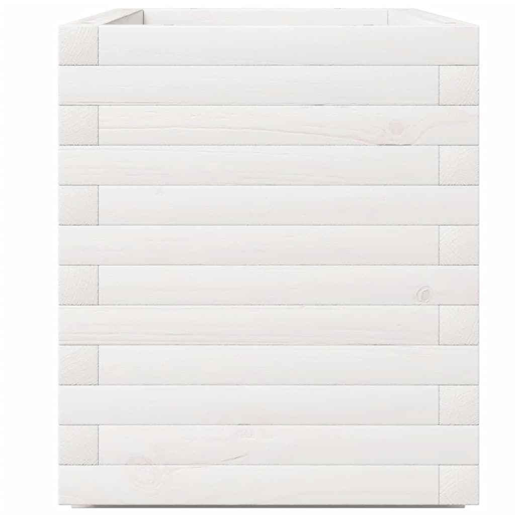 Odlingslåda Vit 90X40X49,5 Cm Massiv Furu