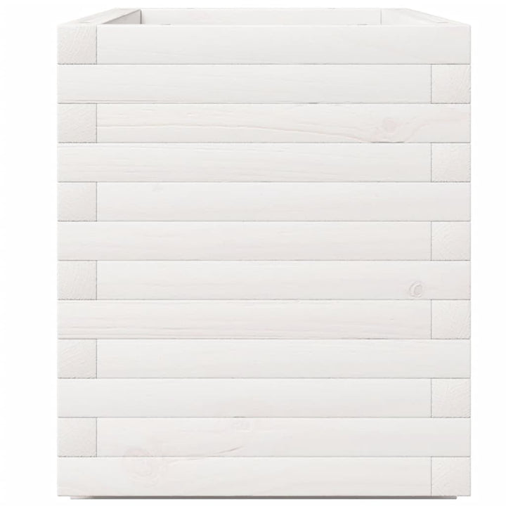 Odlingslåda Vit 90X40X49,5 Cm Massiv Furu