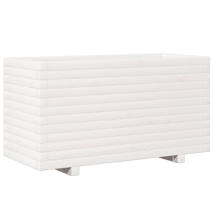 Odlingslåda Vit 90X40X49,5 Cm Massiv Furu