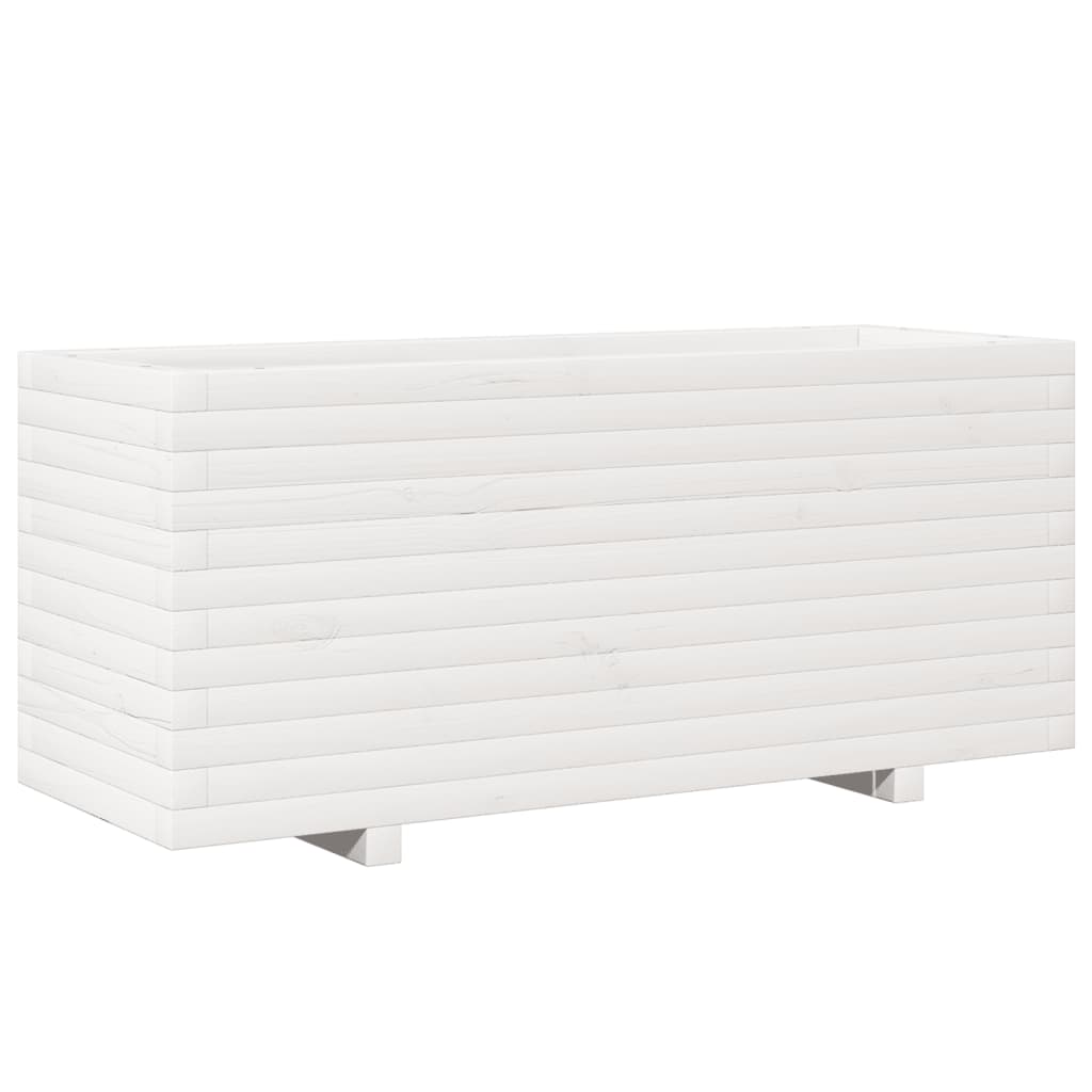 Odlingslåda Vit 110X40X49,5 Cm Massiv Furu