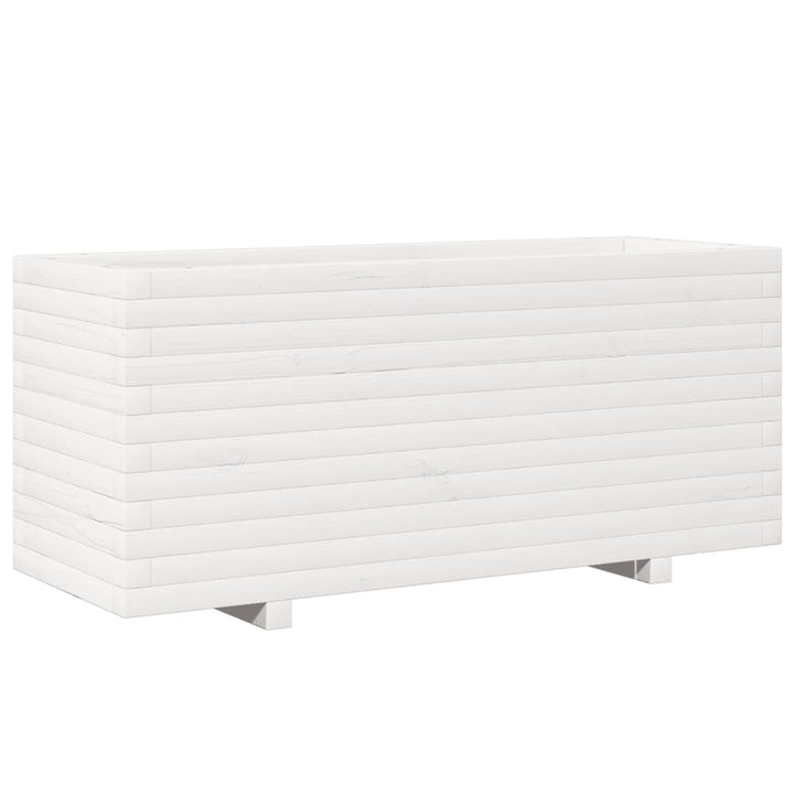 Odlingslåda Vit 110X40X49,5 Cm Massiv Furu