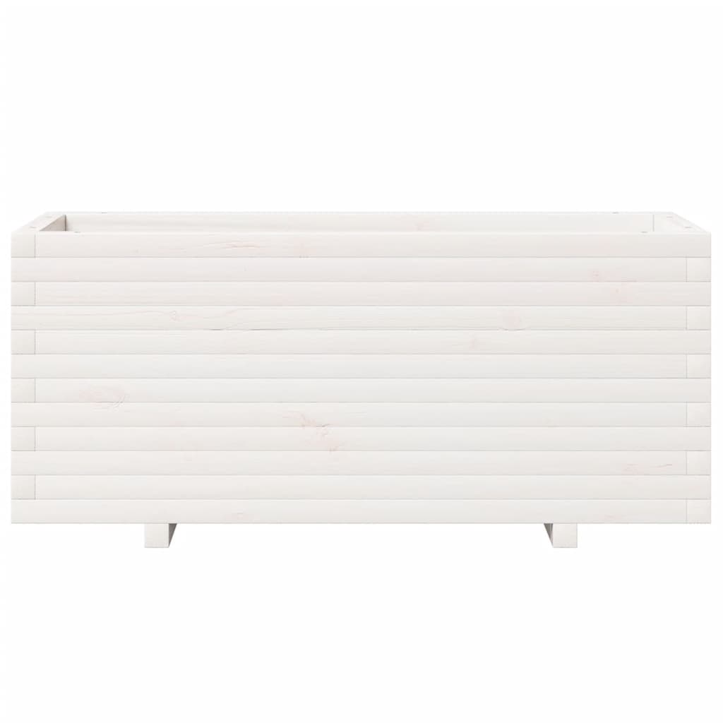 Odlingslåda Vit 110X40X49,5 Cm Massiv Furu