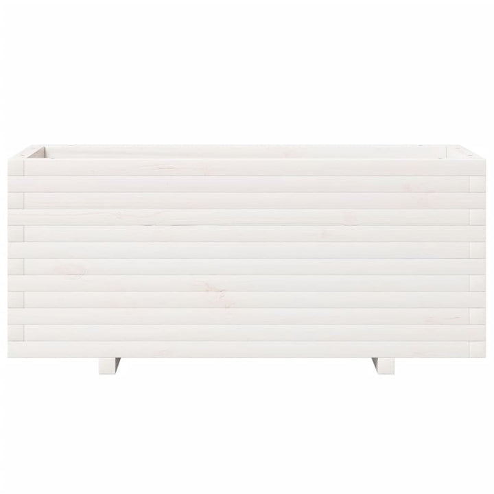 Odlingslåda Vit 110X40X49,5 Cm Massiv Furu