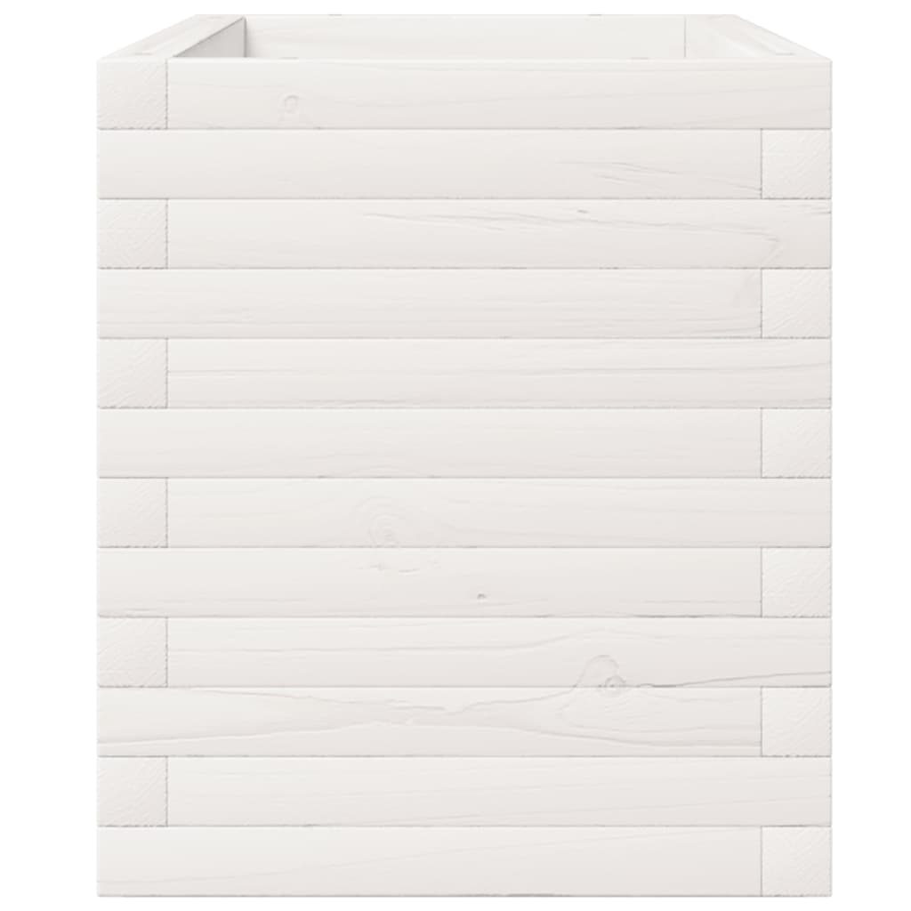 Odlingslåda Vit 110X40X49,5 Cm Massiv Furu