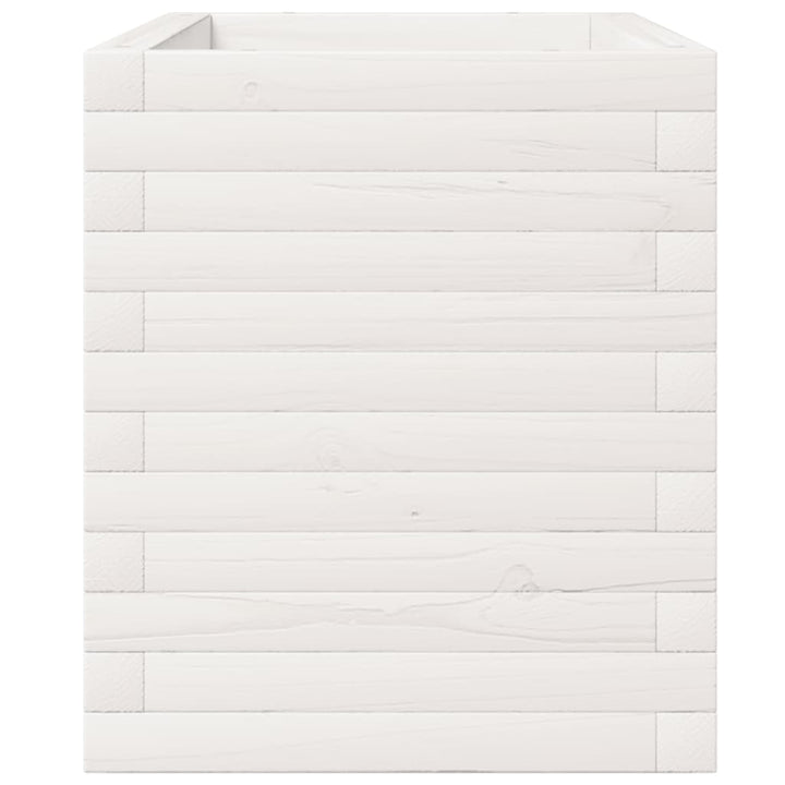 Odlingslåda Vit 110X40X49,5 Cm Massiv Furu
