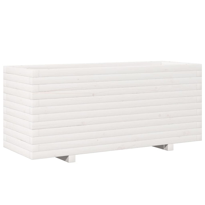 Odlingslåda Vit 110X40X49,5 Cm Massiv Furu