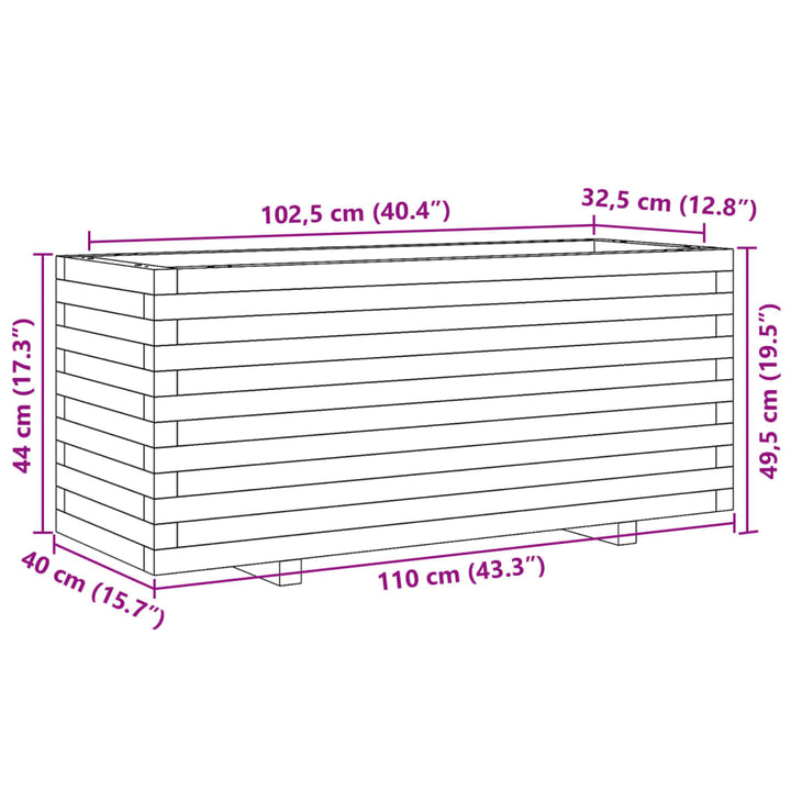 Odlingslåda 110X40X49,5 Cm Impregnerat Furu