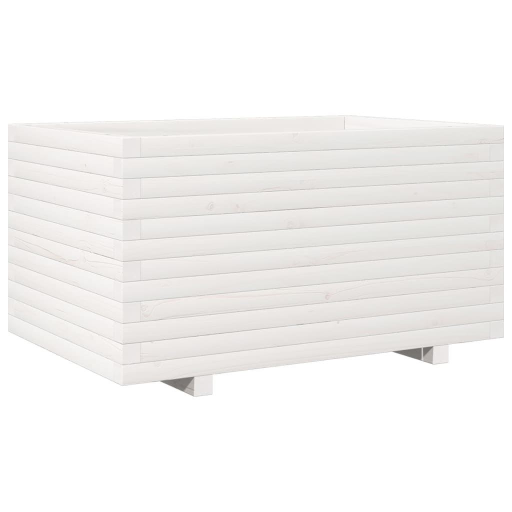 Odlingslåda Vit 90X60X49,5 Cm Massiv Furu