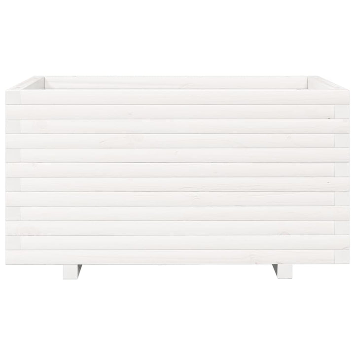 Odlingslåda Vit 90X60X49,5 Cm Massiv Furu