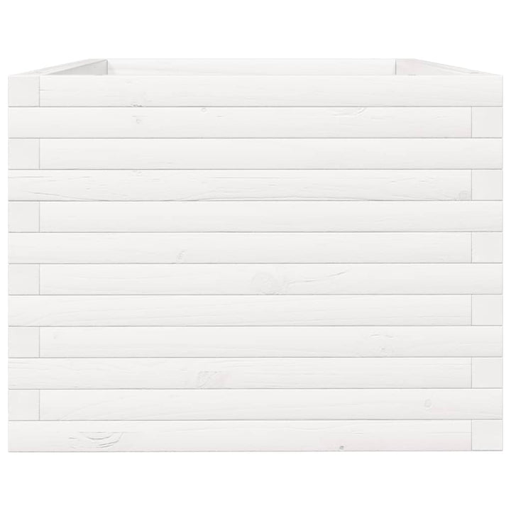 Odlingslåda Vit 90X60X49,5 Cm Massiv Furu