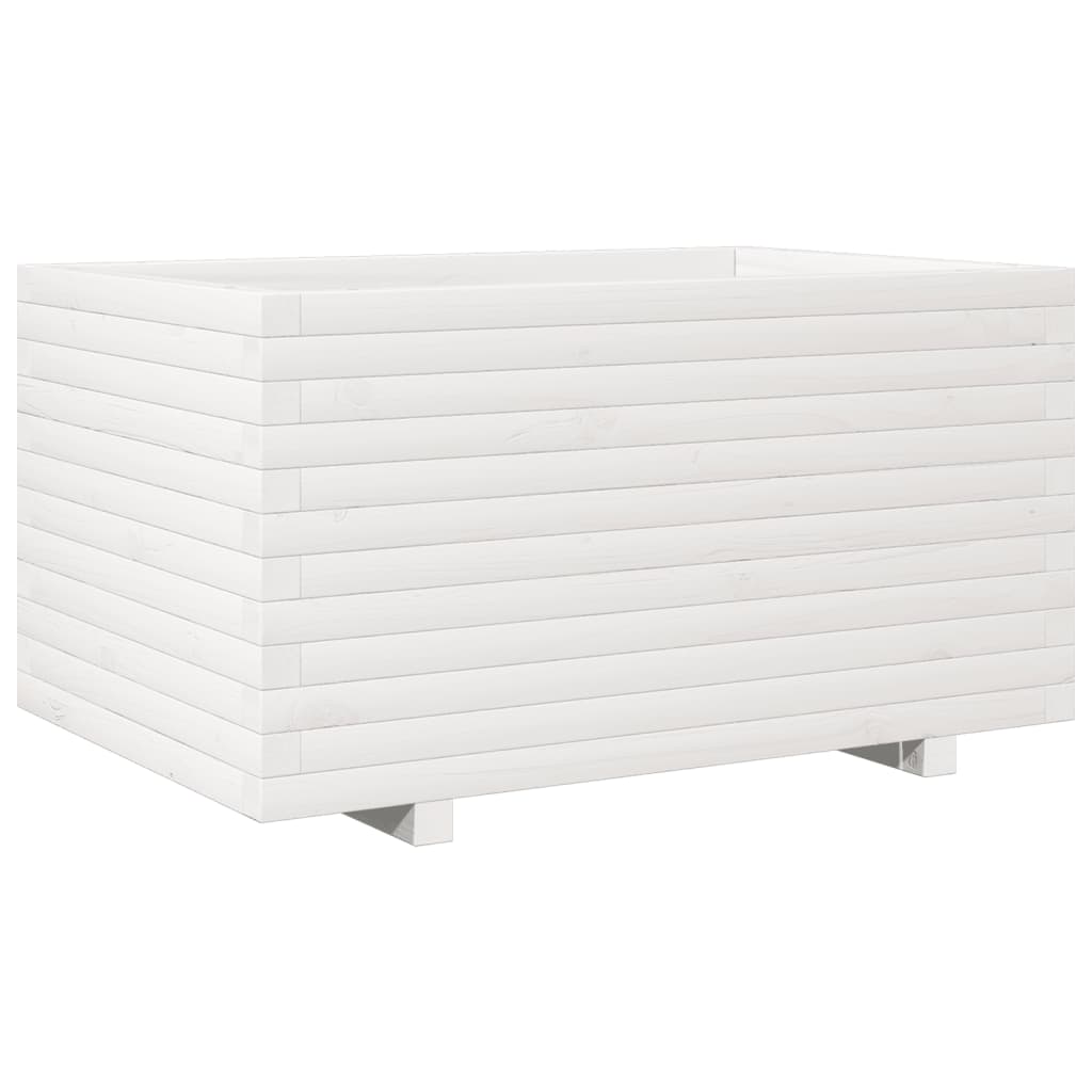 Odlingslåda Vit 90X60X49,5 Cm Massiv Furu