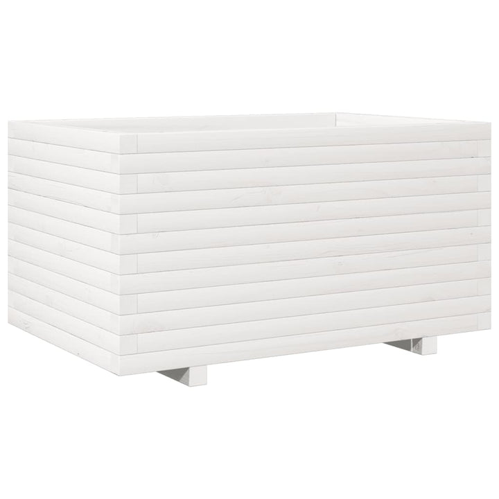 Odlingslåda Vit 90X60X49,5 Cm Massiv Furu
