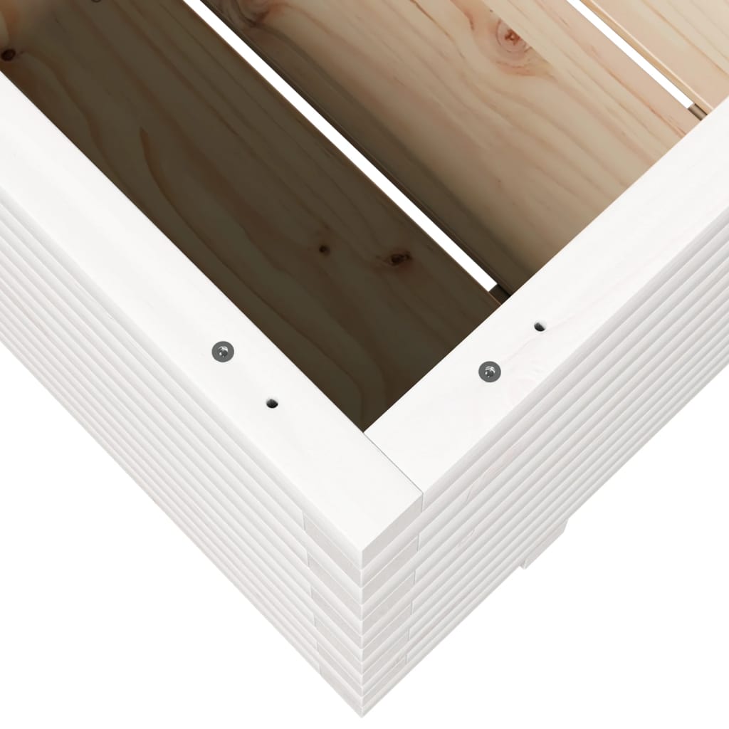 Odlingslåda Vit 90X60X49,5 Cm Massiv Furu