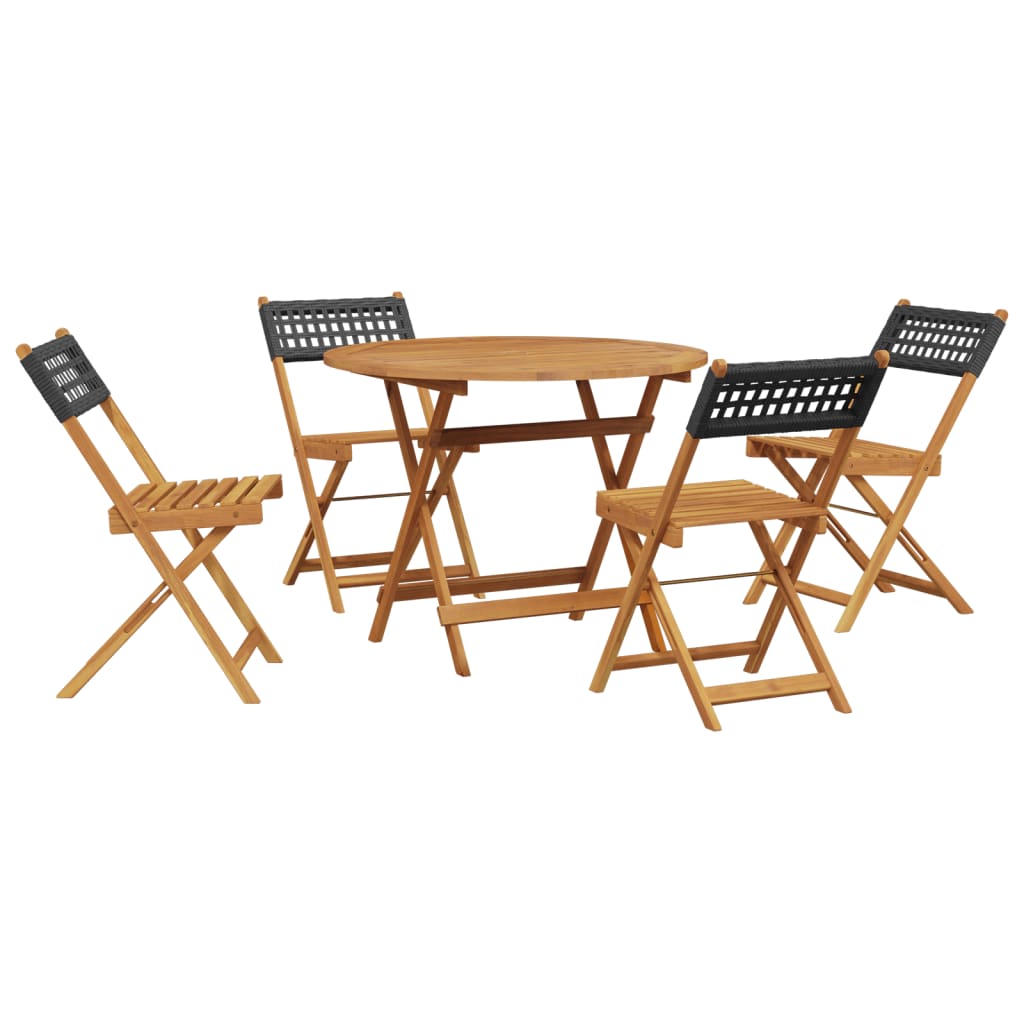 Matgrupp För Trädgården 5 Delar Konstrotting/Massivt Trä