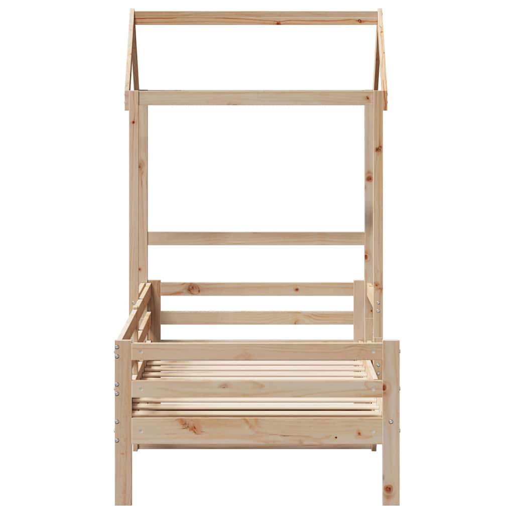 Dagbädd Med Tak Massiv Furu