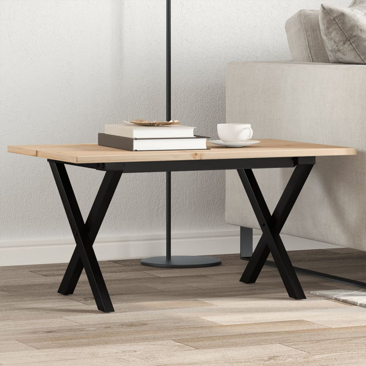 Soffbord Massiv Furu Och Stål