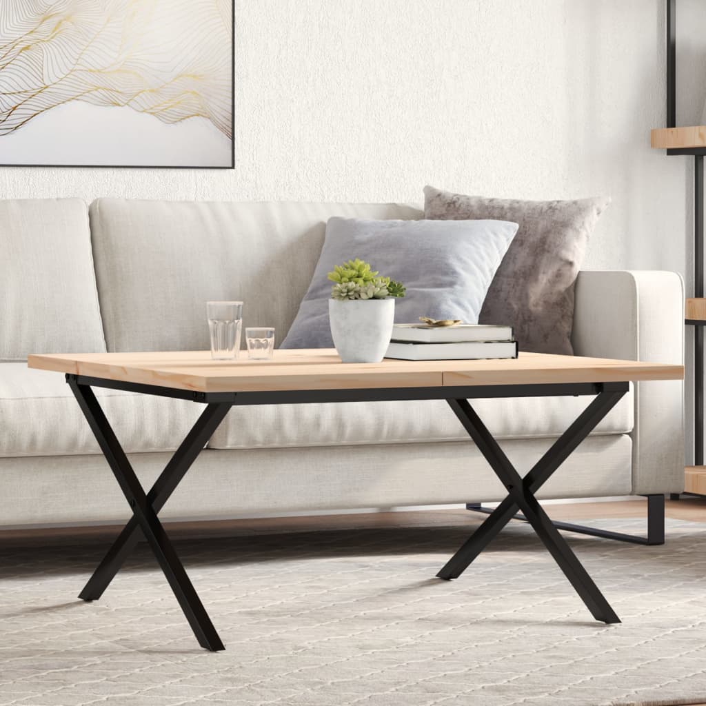 Soffbord Massiv Furu Och Stål