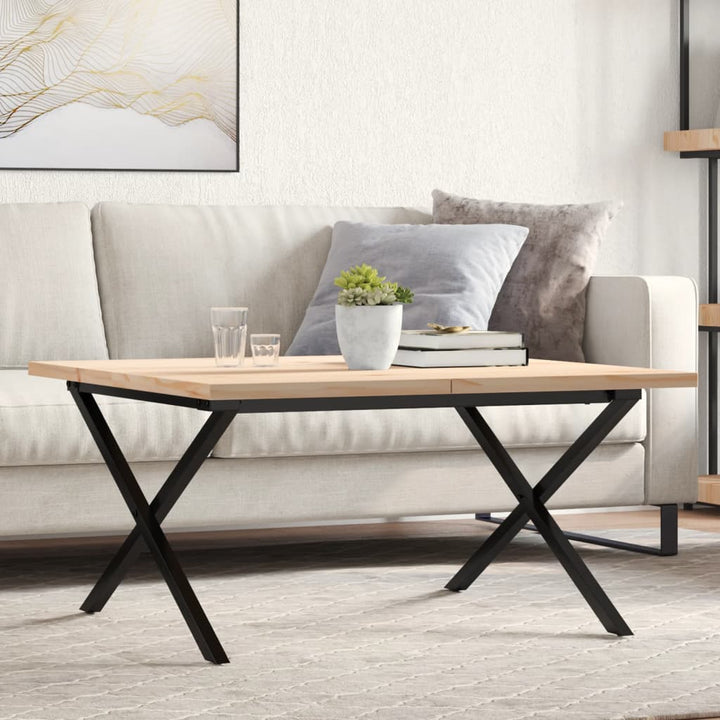 Soffbord Massiv Furu Och Stål