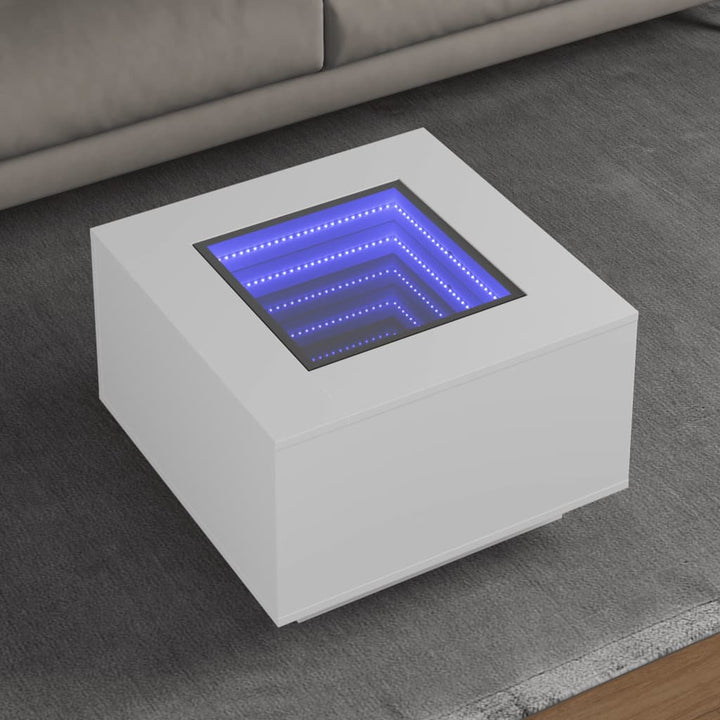 Soffbord Med Leds Sonoma-Ek Konstruerat Trä