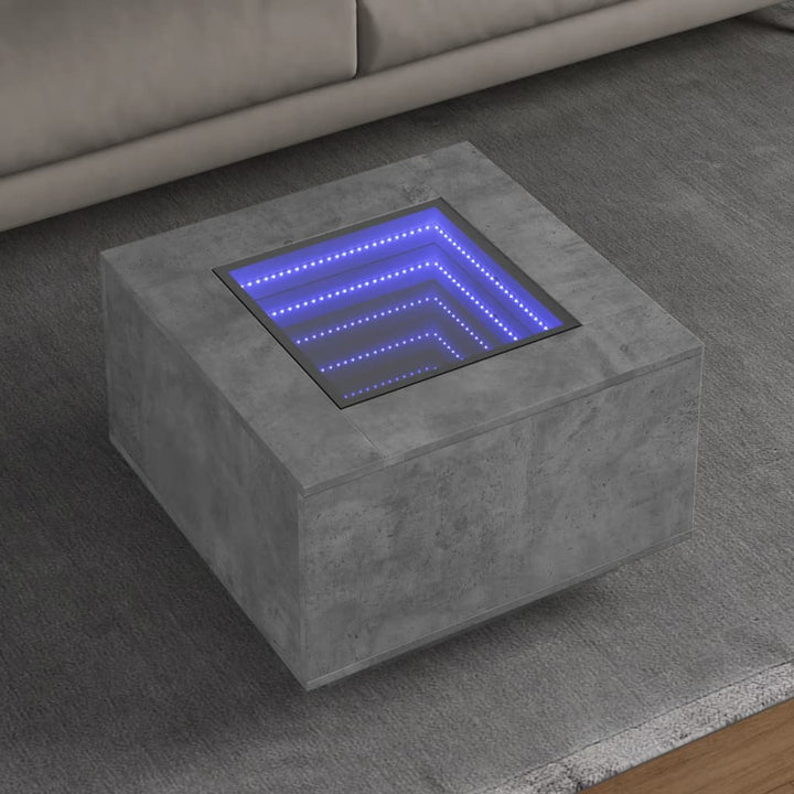 Soffbord Med Leds Sonoma-Ek Konstruerat Trä