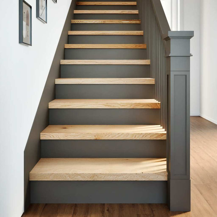 Trappstegsmattor 16 Pcs Brunsvart Massiv Ek