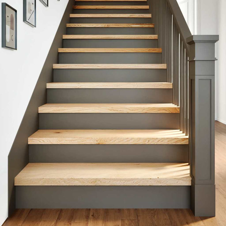 Trappstegsmattor 16 Pcs Brunsvart Massiv Ek