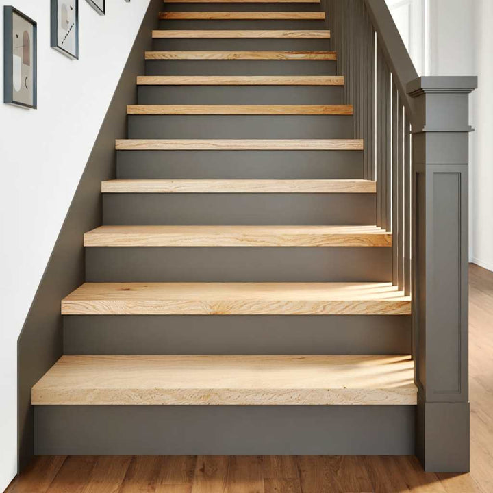 Trappstegsmattor 16 Pcs Brunsvart Massiv Ek