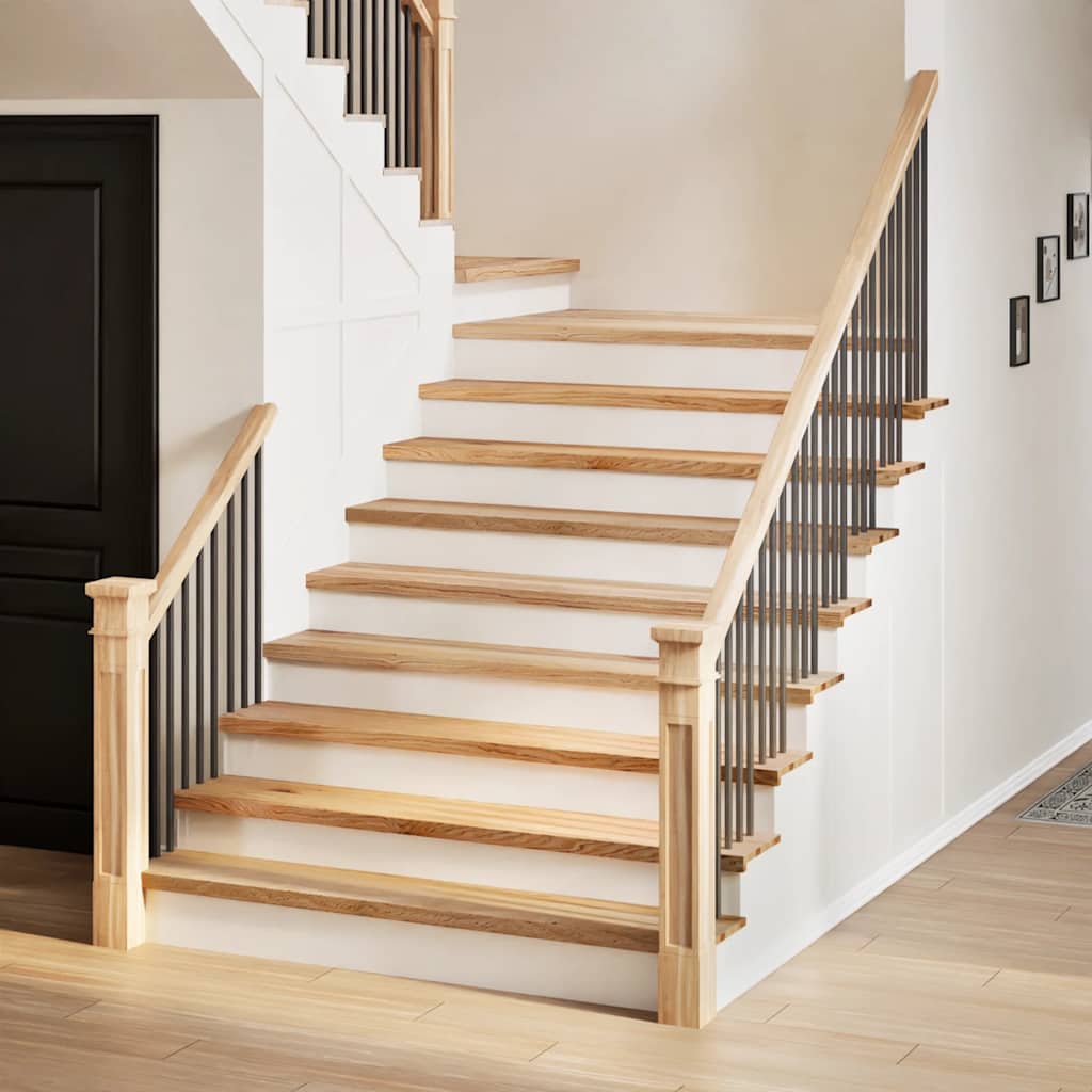 Trappstegsmattor 16 Pcs Brunsvart Massiv Ek