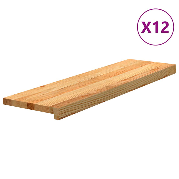 Trappstegsmattor 16 Pcs Brunsvart Massiv Ek